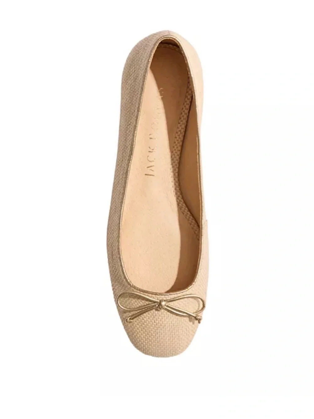 Jack Rogers Women's Kenlyn Square Toe Beige  Ballet Flats size 9M